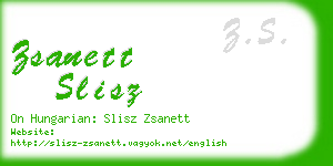 zsanett slisz business card